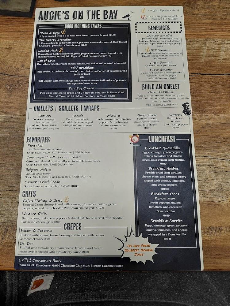 Augie's On the Bay Menu image 1