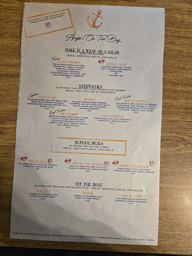 Augie's On the Bay Menu image 4